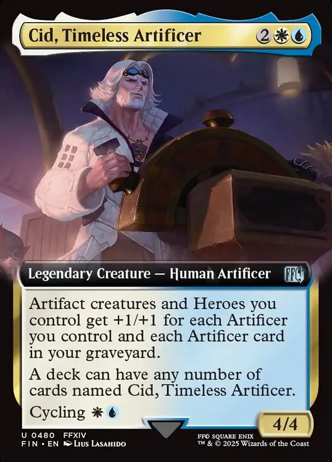 2025 Final Fantasy Cid, Timeless Artificer [Extended Art Foil] uncommon #480 uncommon card image