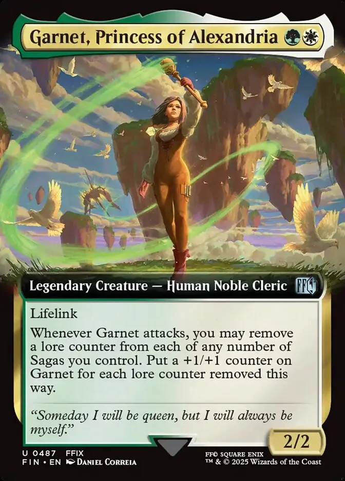 2025 Final Fantasy Garnet, Princess of Alexandria [Extended Art Foil] uncommon #487 uncommon card image