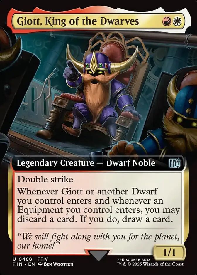2025 Final Fantasy Giott, King of the Dwarves [Extended Art Foil] uncommon #488 uncommon card image