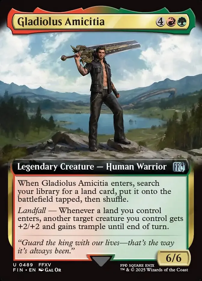 2025 Final Fantasy Gladiolus Amicitia [Extended Art Foil] uncommon #489 uncommon card image