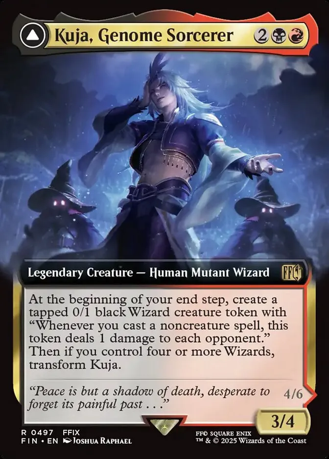 2025 Final Fantasy Kuja, Genome Sorcerer // Trance Kuja, Fate Defied [Extended Art Foil] rare #497 rare card image