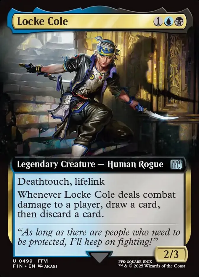 2025 Final Fantasy Locke Cole [Extended Art Foil] uncommon #499 uncommon card image