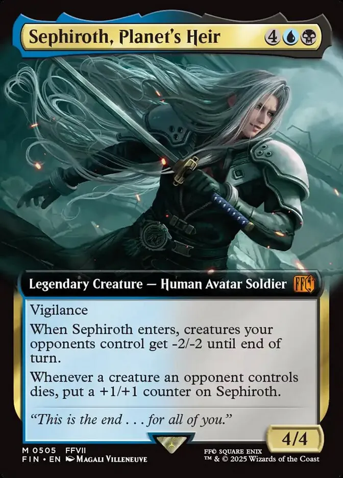 2025 Final Fantasy Sephiroth, Planet's Heir #505 mythic card image