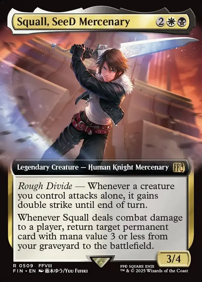 2025 Final Fantasy Squall, SeeD Mercenary #509 rare card image