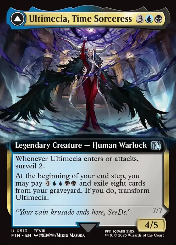 2025 Final Fantasy Ultimecia, Time Sorceress // Ultimecia, Omnipotent #513 uncommon card image