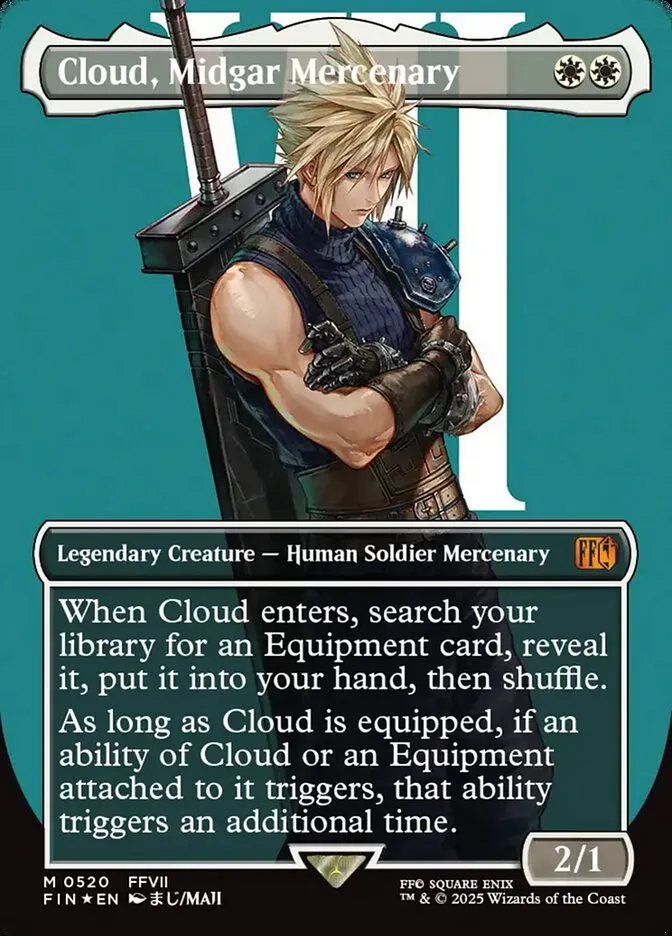 2025 Final Fantasy Cloud, Midgar Mercenary mythic #520 mythic card image