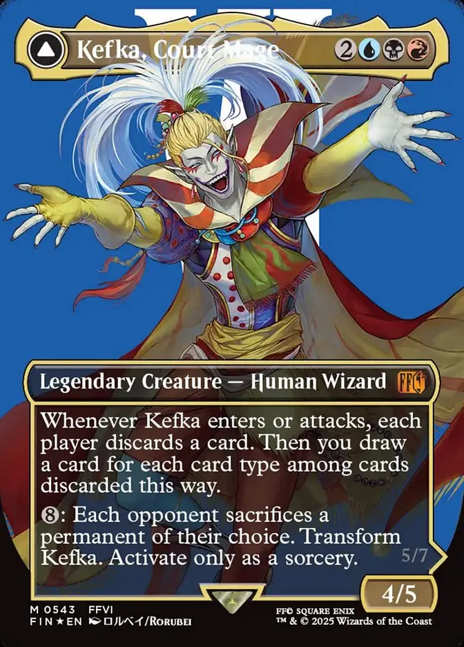 2025 Final Fantasy Kefka, Court Mage // Kefka, Ruler of Ruin mythic #543 mythic card image