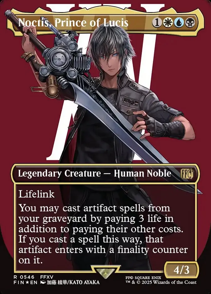 2025 Final Fantasy Noctis, Prince of Lucis rare #546 rare card image