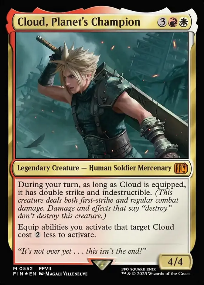 2025 Final Fantasy Cloud, Planet's Champion mythic #552 mythic card image
