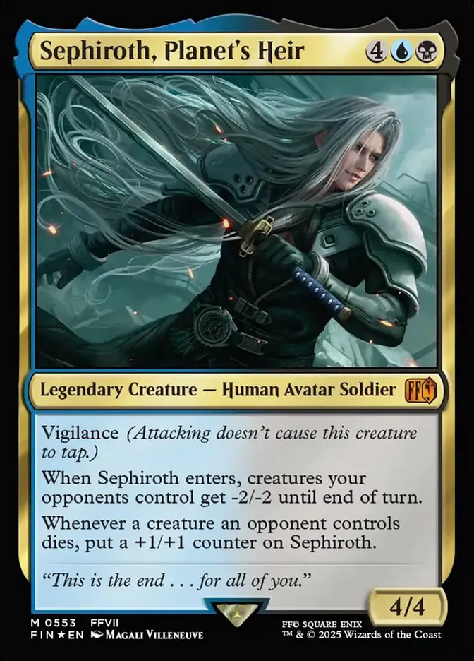 2025 Final Fantasy Sephiroth, Planet's Heir #553 mythic card image