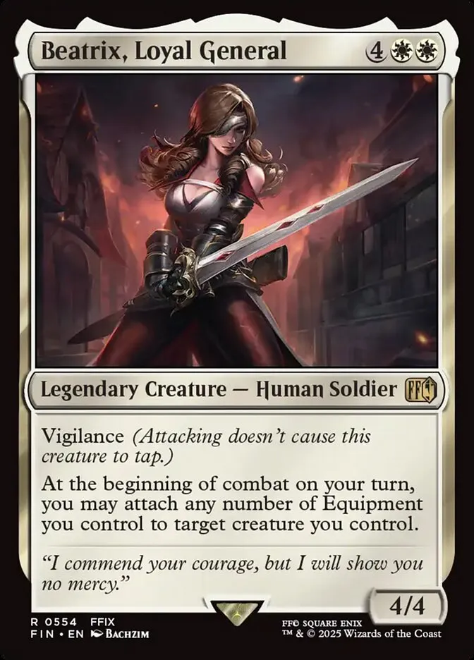 2025 Final Fantasy Beatrix, Loyal General #554 rare card image