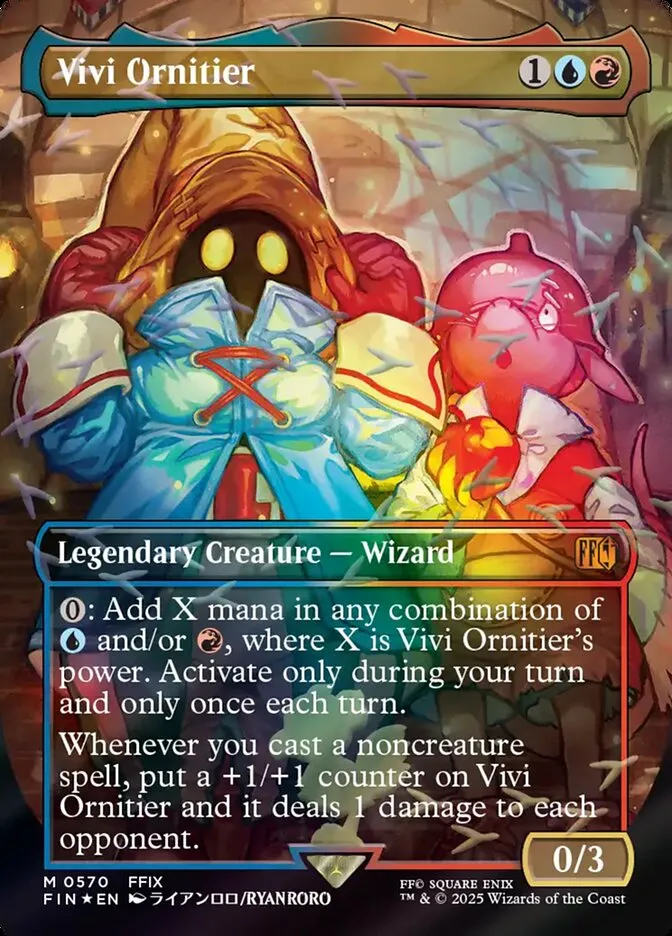 2025 Final Fantasy Vivi Ornitier [Borderless Foil] mythic #570 mythic card image