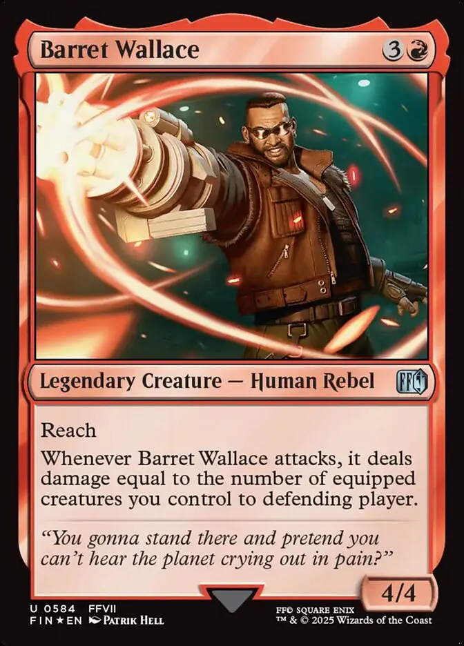 2025 Final Fantasy Barret Wallace #584 uncommon card image