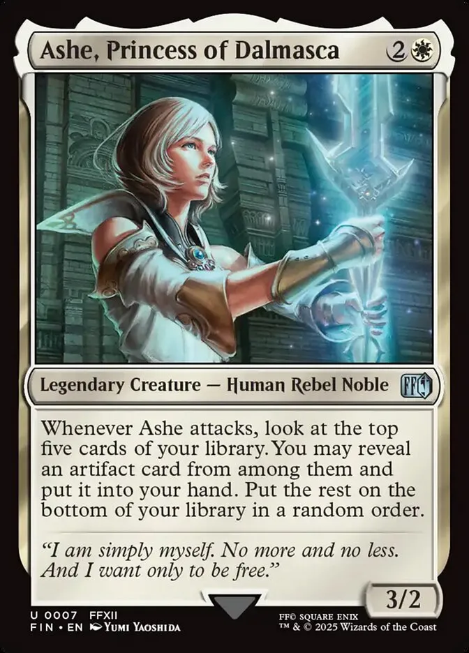 2025 Final Fantasy Ashe, Princess of Dalmasca [Foil] uncommon #7 uncommon card image