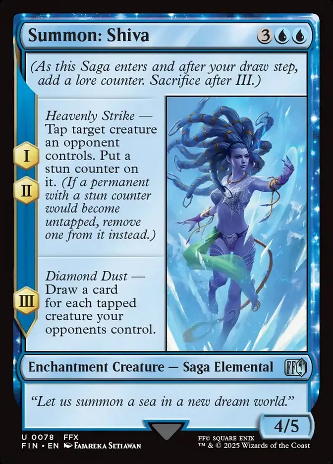 2025 Final Fantasy Summon: Shiva [Foil] uncommon #78 uncommon card image