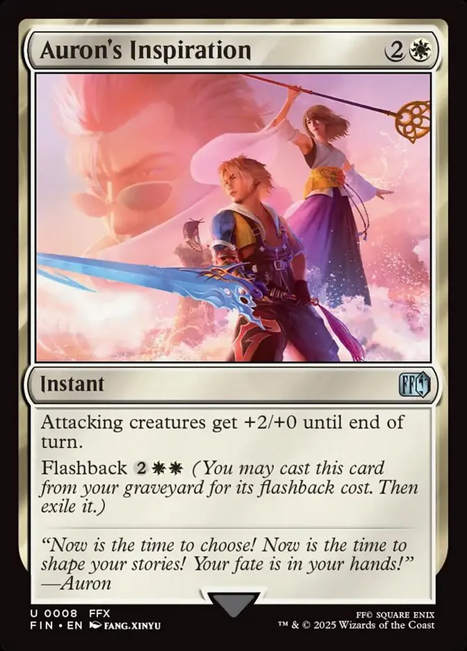 2025 Final Fantasy Auron's Inspiration [Foil] uncommon #8 uncommon card image