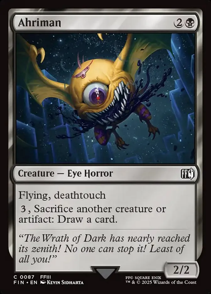 2025 Final Fantasy Ahriman common #87 common card image