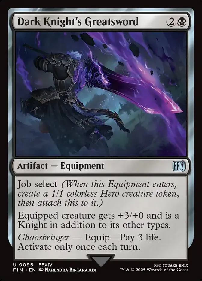 2025 Final Fantasy Dark Knight's Greatsword #95 uncommon card image
