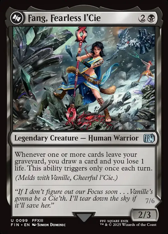 2025 Final Fantasy Fang, Fearless l'Cie #99 uncommon card image