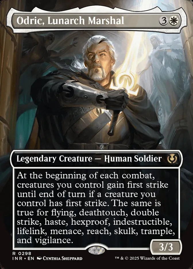 2025 Innistrad Remastered Odric, Lunarch Marshal [Borderless] rare #298 rare card image