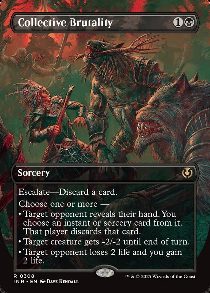 2025 Innistrad Remastered Collective Brutality [Borderless] rare #308 rare card image