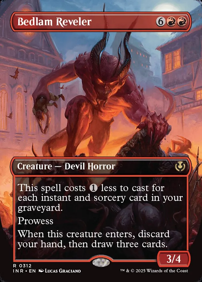 2025 Innistrad Remastered Bedlam Reveler [Borderless] rare #312 rare card image