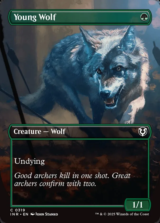 2025 Innistrad Remastered Young Wolf [Borderless] common #319 common card image