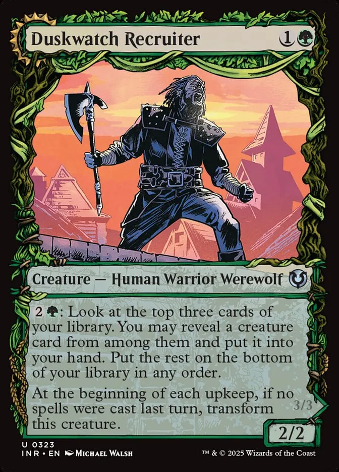 2025 Innistrad Remastered Duskwatch Recruiter // Krallenhorde Howler [Foil] uncommon #323 uncommon card image