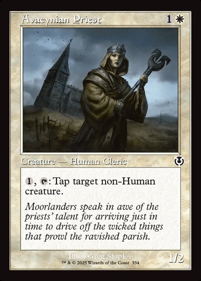 2025 Innistrad Remastered Avacynian Priest #334 common card image