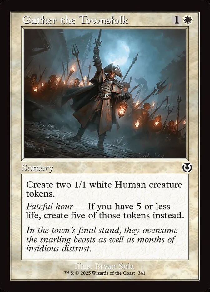 2025 Innistrad Remastered Gather the Townsfolk #341 common card image