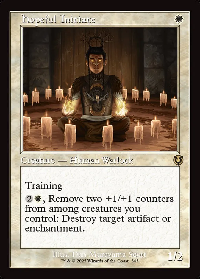 2025 Innistrad Remastered Hopeful Initiate #343 rare card image