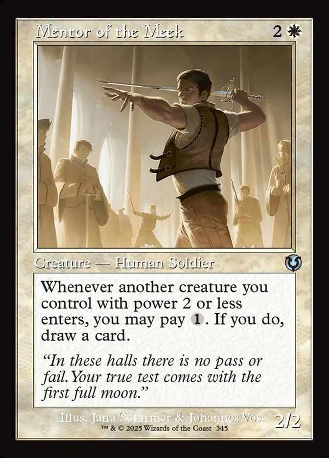 2025 Innistrad Remastered Mentor of the Meek #345 uncommon card image