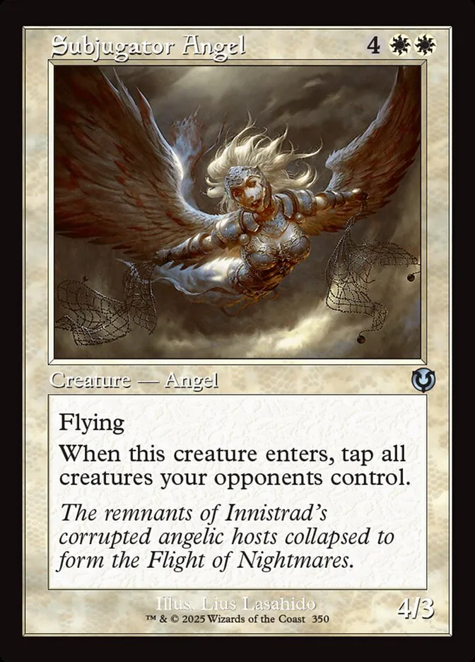 2025 Innistrad Remastered Subjugator Angel #350 uncommon card image
