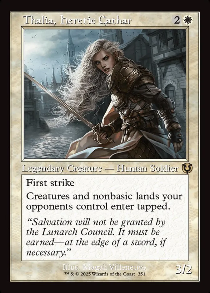 2025 Innistrad Remastered Thalia, Heretic Cathar #351 rare card image