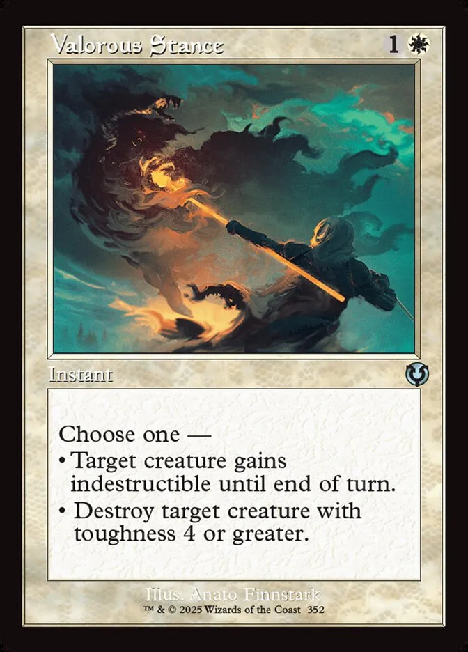2025 Innistrad Remastered Valorous Stance [Foil] uncommon #352 uncommon card image