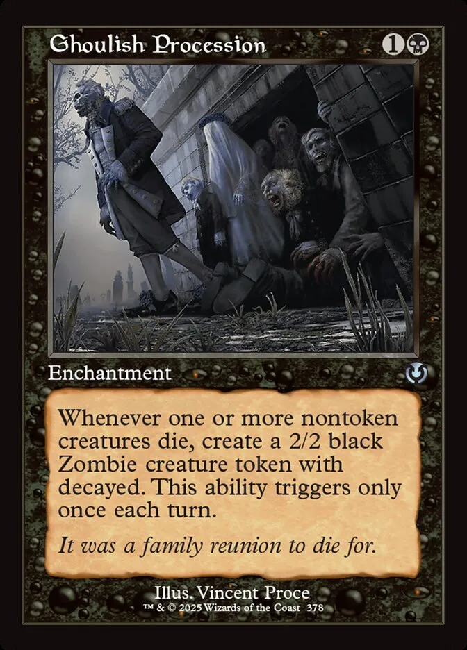 2025 Innistrad Remastered Ghoulish Procession #378 uncommon card image