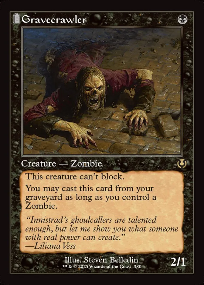 2025 Innistrad Remastered Gravecrawler #380 rare card image