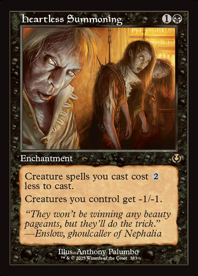 2025 Innistrad Remastered Heartless Summoning #383 rare card image