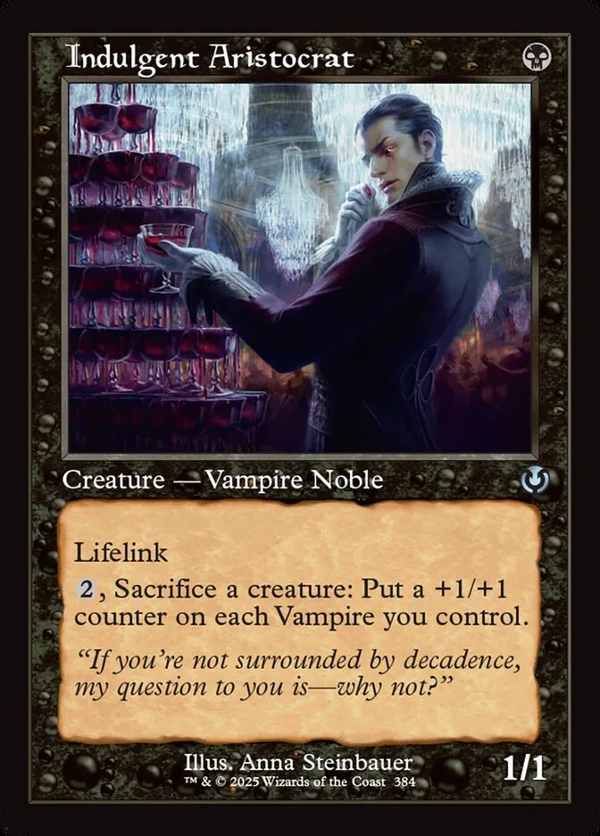 2025 Innistrad Remastered Indulgent Aristocrat #384 uncommon card image