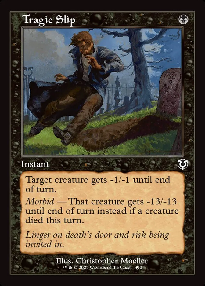 2025 Innistrad Remastered Tragic Slip #390 common card image