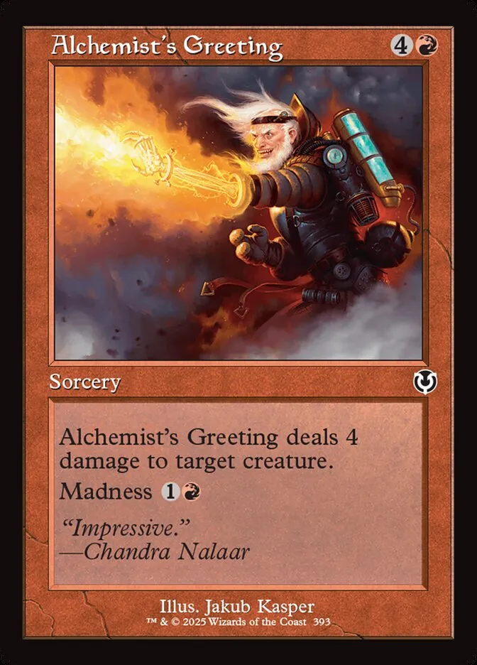 2025 Innistrad Remastered Alchemist's Greeting #393 common card image