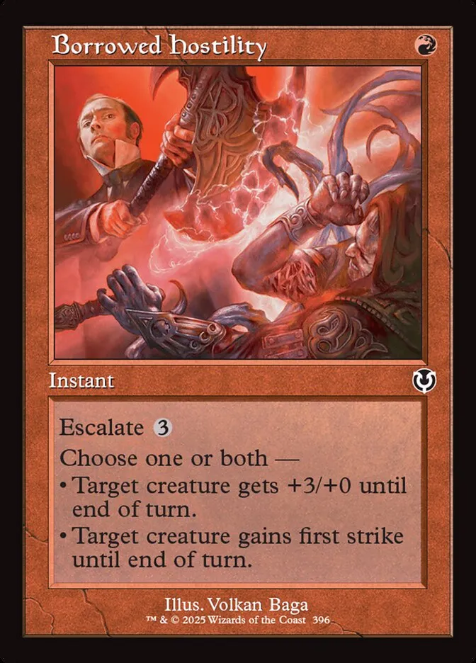 2025 Innistrad Remastered Borrowed Hostility common #396 common card image