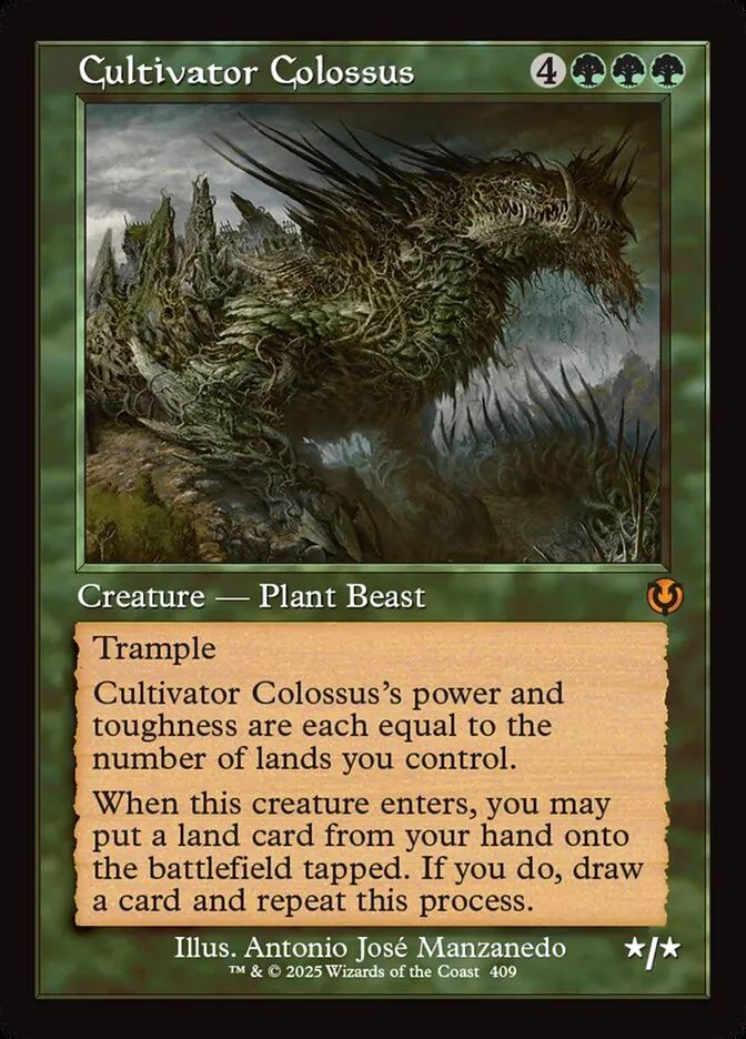 2025 Innistrad Remastered Cultivator Colossus #409 mythic card image