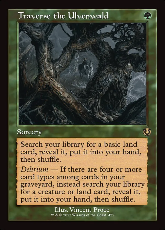 2025 Innistrad Remastered Traverse the Ulvenwald #422 rare card image