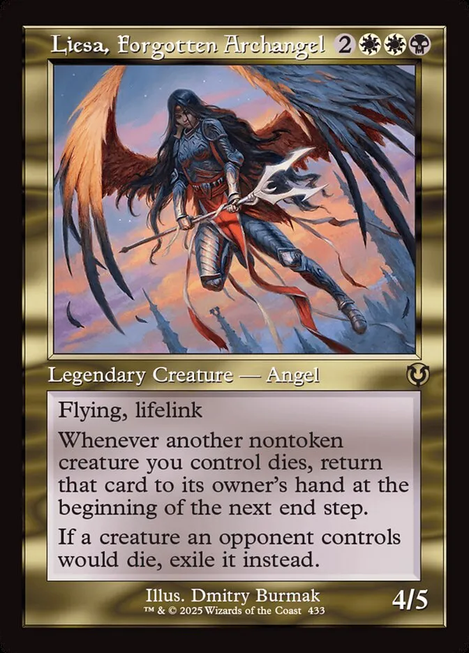 2025 Innistrad Remastered Liesa, Forgotten Archangel #433 rare card image