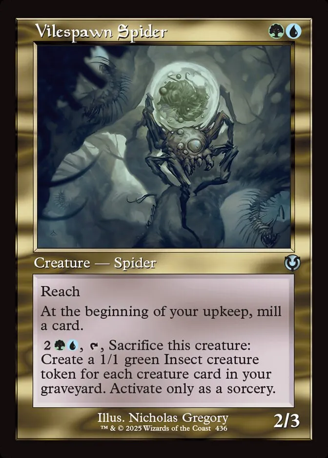 2025 Innistrad Remastered Vilespawn Spider #436 uncommon card image