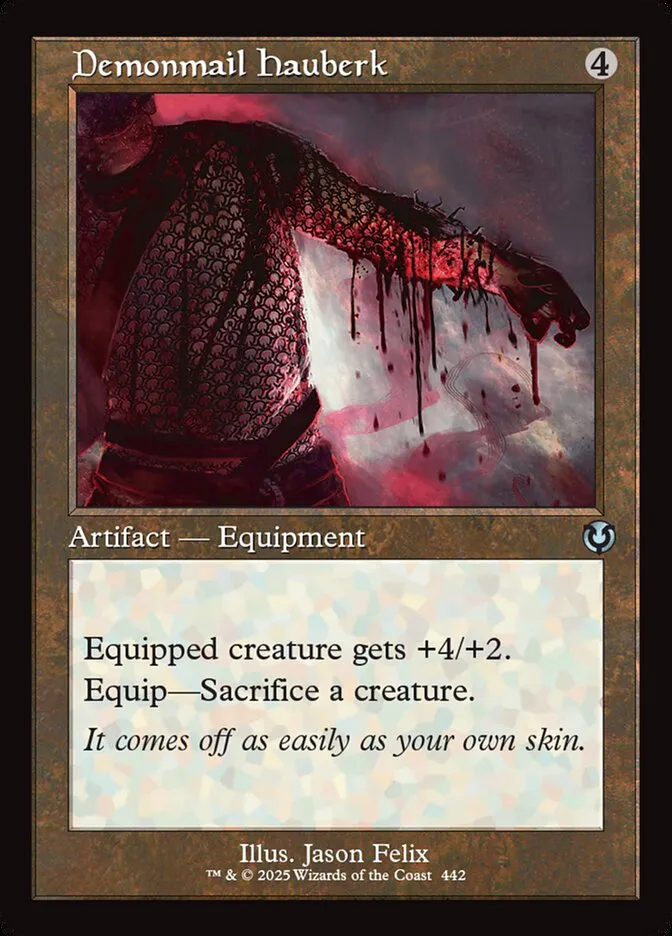 2025 Innistrad Remastered Demonmail Hauberk #442 uncommon card image