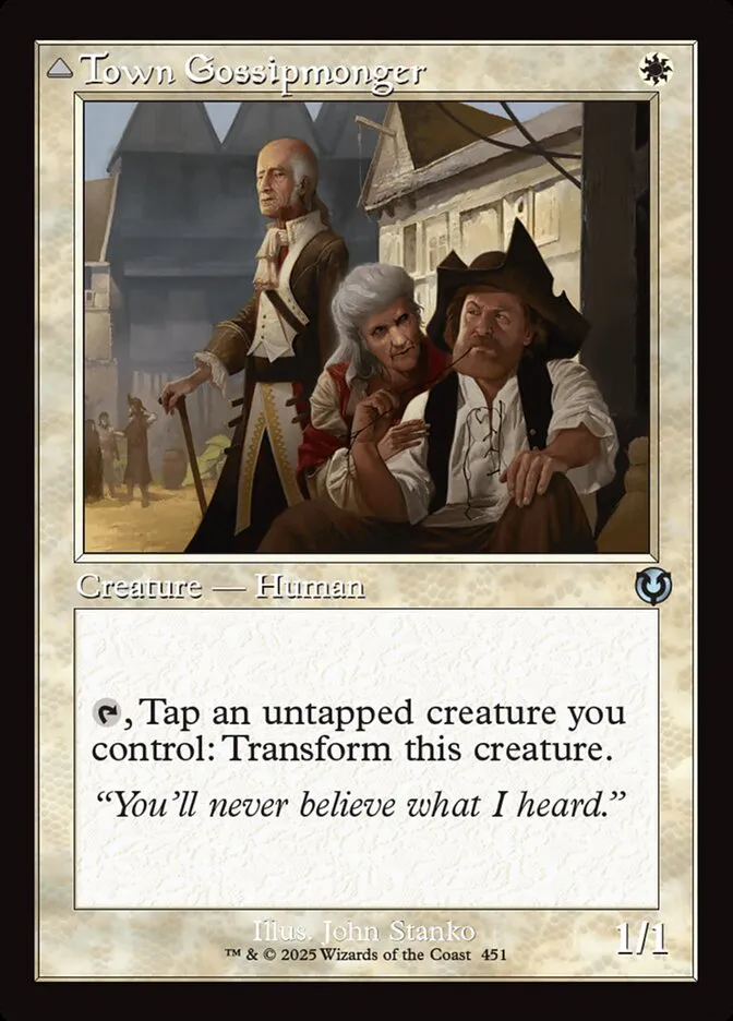 2025 Innistrad Remastered Town Gossipmonger // Incited Rabble #451 uncommon card image