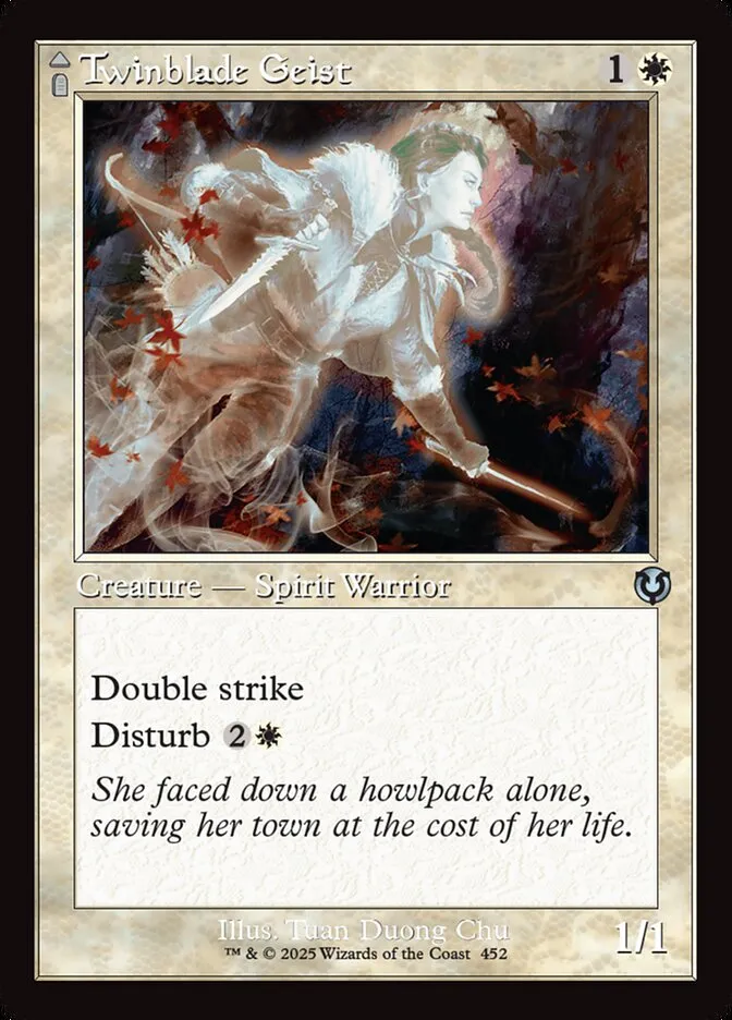 2025 Innistrad Remastered Twinblade Geist // Twinblade Invocation #452 uncommon card image