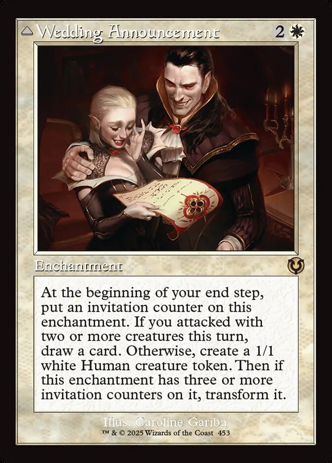 2025 Innistrad Remastered Wedding Announcement // Wedding Festivity #453 rare card image